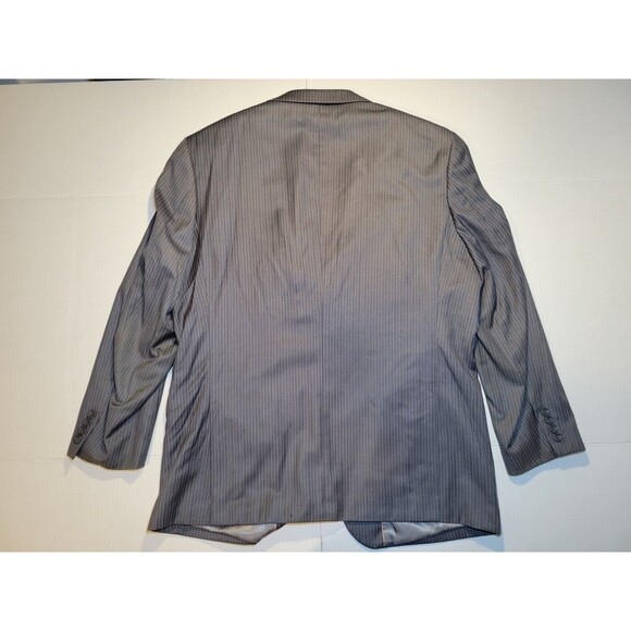 Caravelli Italy Charcoal Grey Pinstripe Jacket Blazer Sport Coat Mens 42S 36W - Picture 7 of 13